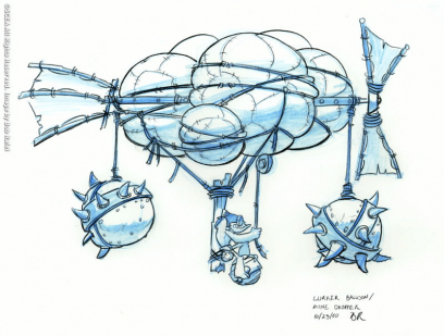 Lurker Balloon concept art from Jak and Daxter: The Precursor Legacy by Bob Rafei