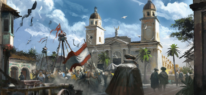 Festivities concept art from Assassin's Creed IV: Black Flag by Martin Deschambault