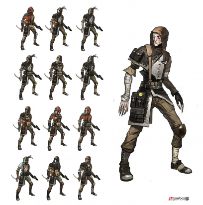 Tunnel Rat concept art from Borderlands 2 by Matias Tapia