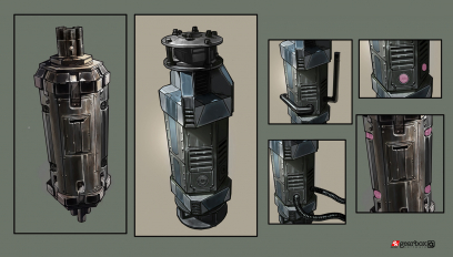 Chemtanks concept art from Borderlands 2 by Matias Tapia