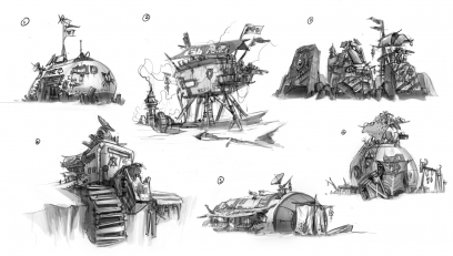 Tundra - Building Exploration Zone 1 concept art from Borderlands 2 by Kevin Duc