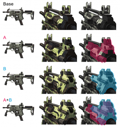 Dahl SMG Body Additions concept art from Borderlands 2 by Kevin Duc
