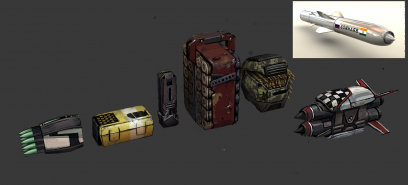 E-Tech Ammo Touchups concept art from Borderlands 2 by Kevin Duc