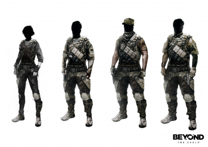 Soldiers concept art from Beyond: Two Souls by Florent Auguy