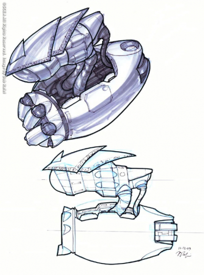 Robo Arm concept art from Jak 3 by Bob Rafei