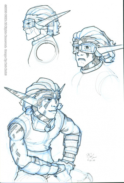 Torn concept art from Jak X: Combat Racing by Bob Rafei