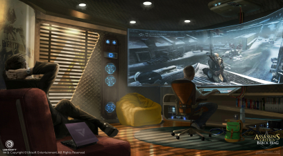 Abstergo Entertainment Test Room concept art from Assassin's Creed IV: Black Flag by Eddie Bennun