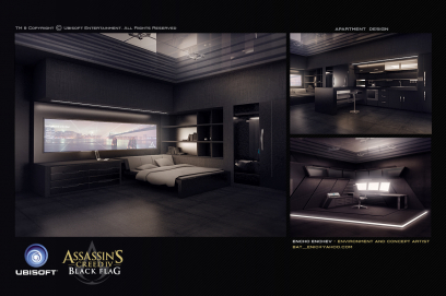 Apartment Design concept art from Assassin's Creed IV: Black Flag by Encho Enchev