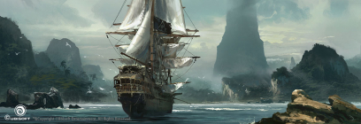 Land Ho concept art from Assassin's Creed IV: Black Flag by Martin Deschambault