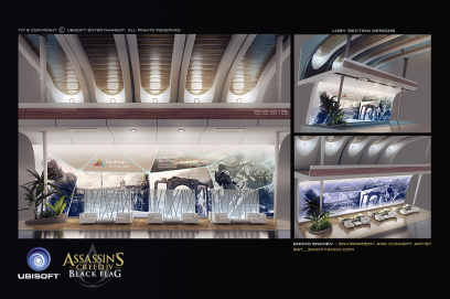 Lobby Section Designs concept art from Assassin's Creed IV: Black Flag by Encho Enchev