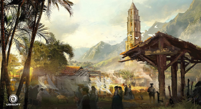 Quiet Village concept art from Assassin's Creed IV: Black Flag by Donglu Yu