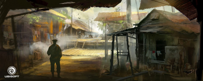Shanty Town concept art from Assassin's Creed IV: Black Flag by Donglu Yu