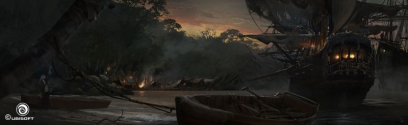 Shore concept art from Assassin's Creed IV: Black Flag by Martin Deschambault