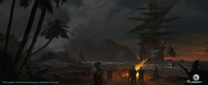 Spending The Night concept art from Assassin's Creed IV: Black Flag by Martin Deschambault