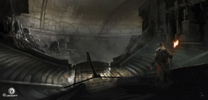 Temple Underground Secret concept art from Assassin's Creed IV: Black Flag by Martin Deschambault