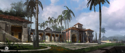 Villa concept art from Assassin's Creed IV: Black Flag by Martin Deschambault