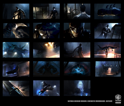 Batcave Moodshot concept art from Batman: Arkham Origins by Virgile Loth