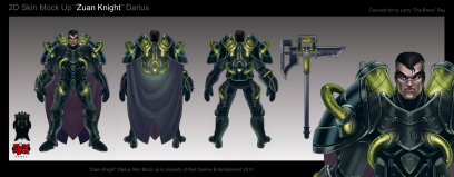 Daruis Zuan Knight concept art from the video game League of Legends by Larry Ray