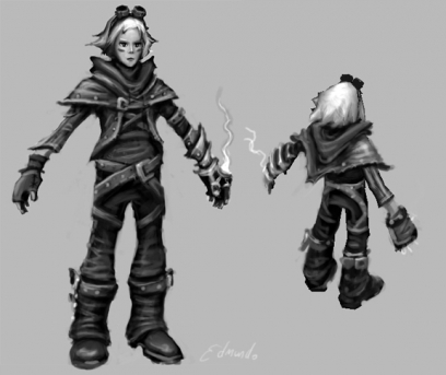 Ezreal concept art from the video game League of Legends