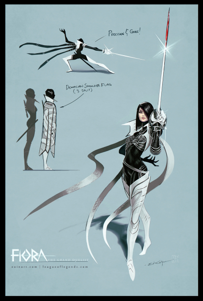 Fiora The Grand Duelist concept art from the video game League of Legends by Eoin Colgan