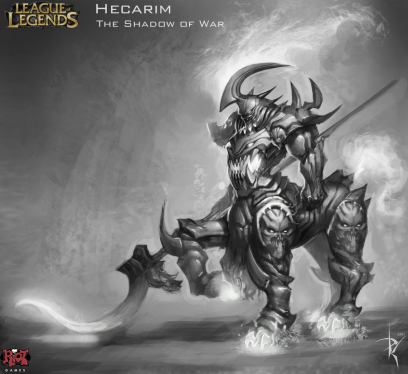 Hecarim concept art from the video game League of Legends