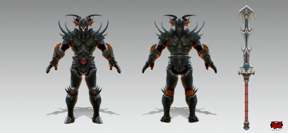 Jarvan IV Dark Forge concept art from the video game League of Legends by Larry Ray