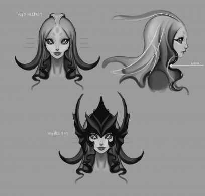 Nami Portrait concept art from the video game League of Legends
