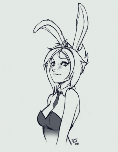 Riven Battlebunny concept art from the video game League of Legends