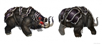 Sejuani Darkrider Boar concept art from the video game League of Legends
