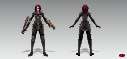 Shyvana Iron Scale concept art from the video game League of Legends by Larry Ray