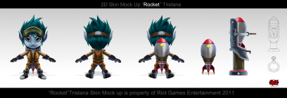 Tristana Rocket Girl concept art from the video game League of Legends by Larry Ray