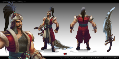 Tryndamere Conqueror concept art from the video game League of Legends by Larry Ray