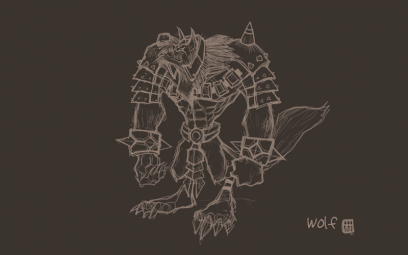 Warwick concept art from the video game League of Legends