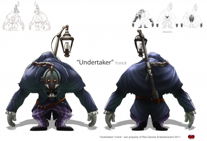 Yorick Undertaker concept art from the video game League of Legends by Larry Ray