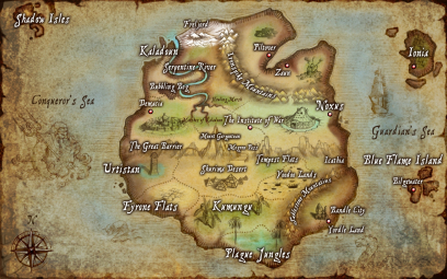 Map Of Valoran concept art from the video game League of Legends