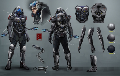 Character Concept art from the video game Brascot 6