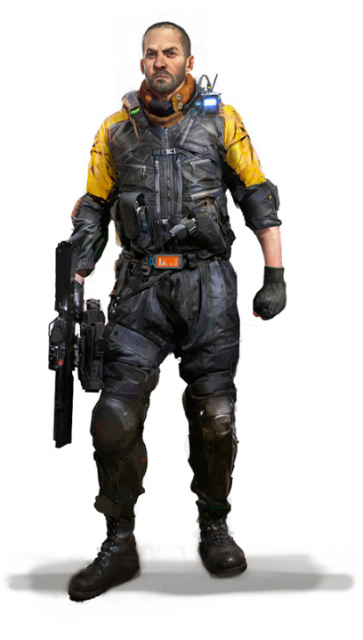 Assault Soldier concept art from the video game Outrise