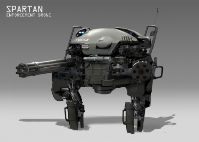 Spartan concept art from the video game Outrise