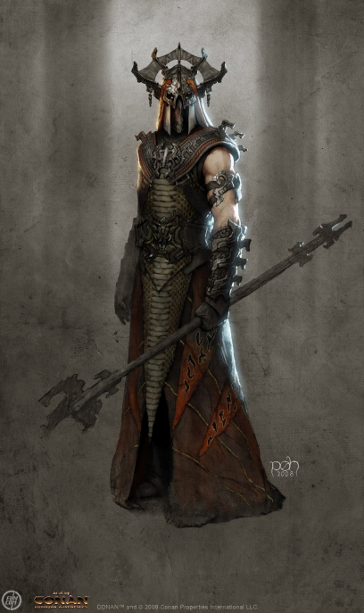 Demonologist concept art from the video game Age of Conan: Unchained by Per Oyvind Haagensen
