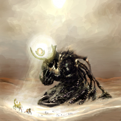 Dune Sea Demon concept art from the video game Age of Conan: Unchained