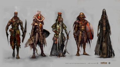 Kushites concept art from the video game Age of Conan: Unchained by Stian Dahlslett