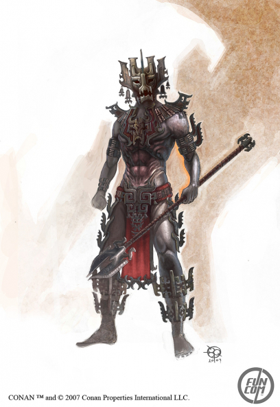 Lich Transformed State concept art from the video game Age of Conan: Unchained by Grant Regan