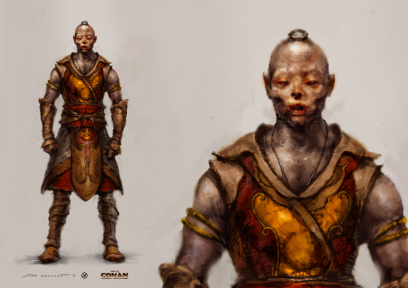 Yellow Priest Of Yun concept art from the video game Age of Conan: Unchained by Stian Dahlslett