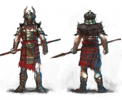 Male NPC Clothes concept art from the video game Age of Conan: Unchained