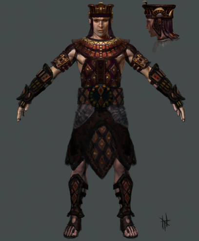Stygian Emperor concept art from the video game Age of Conan: Unchained by Torstein Nordstrand