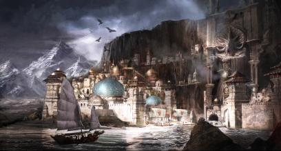 Coast Of Ardashir concept art from the video game Age of Conan: Unchained