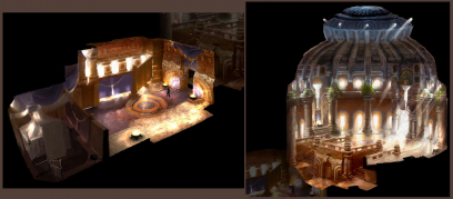King Conan's Castle Interior concept art from the video game Age of Conan: Unchained