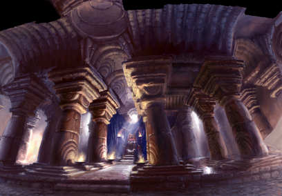 King Conan's Throne Room concept art from the video game Age of Conan: Unchained