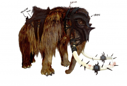 Mammoth Armour concept art from the video game Age of Conan: Unchained