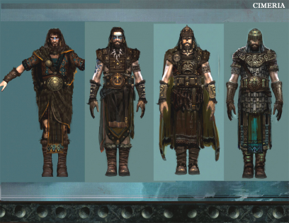 Cimmerian Armour concept art from the video game Age of Conan: Unchained